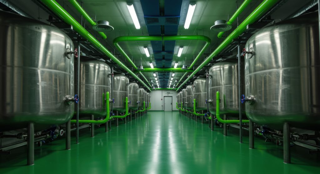 Instalação industrial de processamento de laticínios