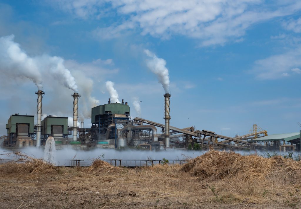 Unidade sucroenergética com biomassa de cana-de-açúcar