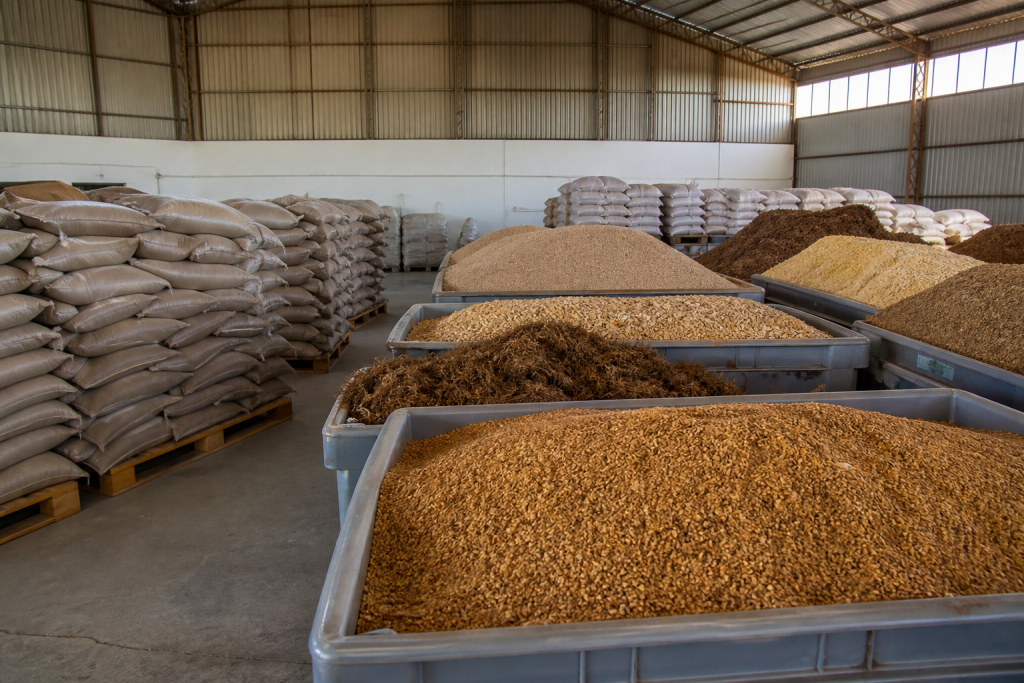 Coprodutos agropecuarios em armazenamento
